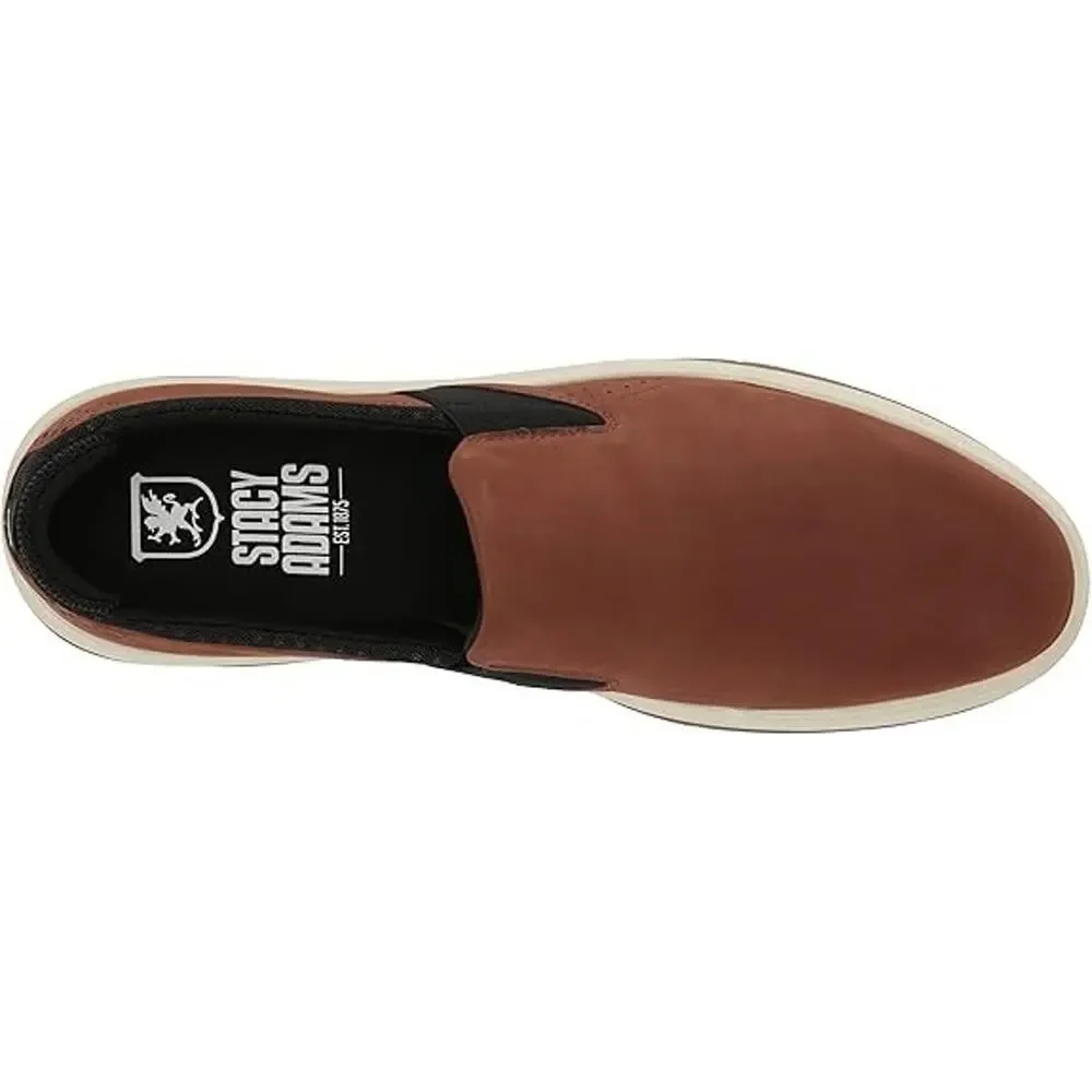 Stacy Adams‎ Colson Slip On Men's Shoes Cognac Brown Size 15M - NEW